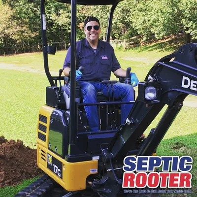 Rob on the excavator