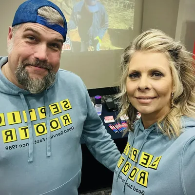Rob and Beth at a SepticRooter event