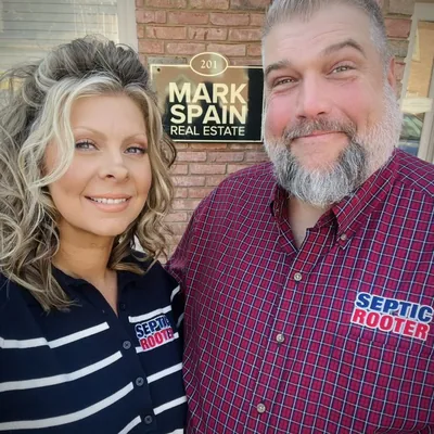 Rob and Beth at Mark Spain Real Estate